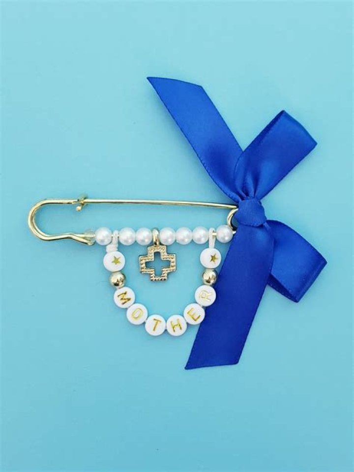 Personalized Greek Orthodox Baptism Martyrika Witness Pins — Blessed Celebration